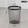 Lixeira Transparente para Uso Doméstico, Espessada, Estilosa, Alto Valor Estético, Lixeira de Plástico para Animais de Estimação para Sala de Estar e Banheiro, Design Criativo Sem Tampa