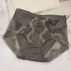 Ropa interior de encaje estilo chino de cintura media-alta para mujer talla grande mm gordita suelta sexy de verano fina de modal shorts de triángulo