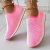 Tênis Flyknit transfronteiriço da Amazon para mulheres 2023 novo muffin plus size europeu e americano com cadarço de boca rasa comércio exterior sapatos femininos