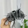 Pinza para el Cabello de Malla Burbuja de Nube para Mujer 2023 Nuevo Pinza de Tiburón Grande con Pluma Accesorio para el Cabello Pasador Lazo