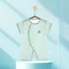 Macacão de Bebê, Robe de Verão Fino de Manga Curta Sem Ossos para Bebê, Macacão para Rastejar para Recém-Nascido, Pijama de Verão, Respirável