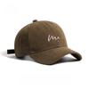 Boné de Baseball Bordado Lavado à Água para Circunferência de Cabeça Grande para Mulheres, Boné de Baseball Simples Casual Workwear Estilo Hong Kong para Homens, Tendência Casual Versátil com Aba Curva