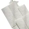 Convite de casamento flor de magnólia tridimensional em relevo branco puro, artesanato em relevo sem tinta, conjunto de convites de casamento simples e elegante