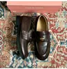 Fábrica está produzindo! Mocassins Redondos Estilo Old Money Britânico Retrô Slip-on para o Dia a Dia Salto Grosso Sapatos Pequenos de Couro