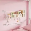 Prateleiras de parede para quartos de dormitório universitário, suportes de parede ao lado da cama, instalação sem furos, perfeitos para organizar lanches em dormitórios