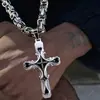Pulsera de Acero Inoxidable con Cruz de Estilo Gótico Retro, Nueva de Alta Venta Transfronteriza, Personalizable, Moda Hip-Hop, Simple y Versátil