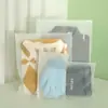 Saco de zíper fosco transparente engrossado atacado saco ziplock pe personalizado saco de plástico cueca meias de armazenamento saco de embalagem de roupas