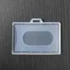 Plástico PP Transparente Fosco Simples Cartão de Controle de Acesso Crachá Identificação de Trabalho Cordão Capa Protetora Crachá de Nome