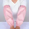 Mangas de Cuero Impermeables y a Prueba de Aceite para Hombres y Mujeres, Mangas de Trabajo y para Tareas Domésticas (lavar platos) para Adultos, Mangas con Volantes de Cuatro Líneas Resistentes al Desgaste