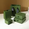 Los Profesionales Industriales Eligen Cajas de Empaque para Joyería Verde Kapok, Cajas de Tapa y Base de Alta Gama para Anillos y Collares, y Cajas de Cajón para Joyería