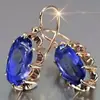 Pendientes de Piedras Preciosas de Tres Colores, Súper Brillantes y Modernos, Temu, Artículo Más Vendido en Aliexpress, Joyería Popular Transfronteriza Europea y Americana
