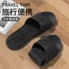 Zapatillas esenciales para viajar simples antideslizantes silenciosas verano baño hotel antideslizantes eva desodorantes plegables mujeres