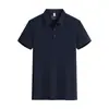 Camisa polo de seda gelada para publicidade de verão, gola lapela, manga curta, macacão, roupas de fábrica, impressão de logo em camiseta, roupas de trabalho personalizadas, bordado