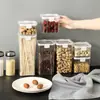Latas Seladas Atacado de Fábrica para Uso na Cozinha Doméstica, Adequadas para Frutas Secas, Lanches, Temperos e Grãos, Caixas Quadradas Transparentes para Armazenamento de Alimentos