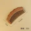 Versión Mejorada del Peine de Sándalo Dorado, Portátil y de Tamaño Personal, Peine Especial de Dientes Finos para Mujer, Peine de Madera Maciza Antiestático para el Cuidado del Cabello