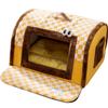 Caseta para Perros para Invierno, Adecuada para Perros Medianos y Grandes como West Highland White Terrier y Bichón Frisé, Caseta con Casa Curva para Dormir Dulces Sueños, Casa para Perros Cálida para Dormir