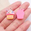 Colgante de Abeja Simulada, Donut, Plátano, Piña de Resina, Accesorios para Pulsera, Collar, Llavero, Joyería Hecha a Mano para DIY