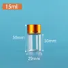 Frascos Dispenser com Tampa Dourada 15/20/30/80ml, Frascos Selados de Diâmetro Grande para Produtos de Saúde e Animais de Estimação, Frascos Selados de Grau Alimentício