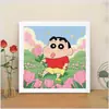 Novos Adesivos de Diamante DIY Desenho Animado Crayon Shin-Chan Brinquedos Artesanais Infantis Presentes de Aniversário Presentes Educacionais
