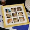 Marco de Fotos de Madera Maciza de Gama Alta con Múltiples Compartimentos al por Mayor para Mascotas Parejas Hecho a Mano DIY Color Nogal Marco de Fotos de Nueve Compartimentos de Mesa