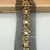 Cinta Bordada con Lentejuelas Doradas y Plateadas, con Lentejuelas y Perlas, Código de Barras, Ligera, en Stock, para Vestidos de Boda y Adornos de Ropa