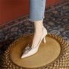 Novos Sapatos de Salto Alto Quadrados para Mulheres Outono 2025 Novo Elegante Versátil Bico Fino Novos Saltos Altos Agulha Sapatos Femininos