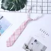 Corbata JK Japonesa para Mujer Talla Única Estilo Perezoso Universitario Accesorios de Uniforme Escolar para Estudiantes Pequeños Corbata Cuadros Hombre