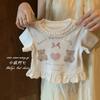 Pequeño Limón Salado Conjunto Dulce de Siete Niñas Jardín de Infancia Verano Niña Bebé Elegante Top de Manga Corta Pantalones Anti-Mosquitos Moderno