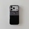 Ins estilo coreano camada dupla poá de rosa retalhos renda aplicável para capa de celular iphone17promax Apple 16pro feminino
