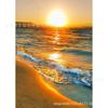 Onda pôr do sol pintura diamante redondo diamante cheio diy diamante ornamentos paisagem pintura decorativa transfronteiriça para fabricantes atacado