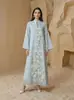 Vestido Estampado con Pedrería Estilo Nuevo OEM Venta al por Mayor de Fábrica Ropa para Mujer Vestido Largo Festival Vestido de Manga Larga de Uso Rudo