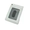 Portatarjetas de Cuero Blanco Personalizado Portatarjetas de Cuero para Viajeros para Tarjetas de Comida, Tarjetas de Autobús, Soporte para Insignias Llavero Colgante de Cuero Soporte para Bolsos