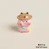 Resina tridimensional fofo fofo fofo fofo porquinho rosa porco gordo fofo acessórios de joias diy ornamentos pequenos criativos para mesa e carro