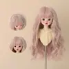 Peruca para Bonecas BJD, 346 Pontos com Franja, Cabelo Personalizável, Cachos Macios de Lã de Seda, Peruca de Cabeça Inteira