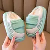 Pantuflas de invierno para niños, parte superior de piel, impermeables, estilo padre-hijo, pantuflas de algodón para niños, pantuflas cálidas de interior para niños mayores, niñas y bebés