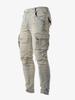 Calças Cargo com Furos em Estoque, Jeans Masculino Novo Estilo Europeu e Americano com Bolsos Laterais, Jeans Skinny Slim-Fit