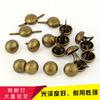 Uña dorada de doble pie en stock al por mayor niños diy hecho a mano mini uña de hongo uña de burbuja de dos pies cabeza redonda de 8 mm uña de dos pies