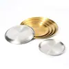 Placa de Barbacoa Estilo Coreano Hecha a Medida para Comercio Exterior Transfronterizo Plato de Cena de Acero Inoxidable 304 Plato Redondo Estilo Ins Plato de Postre Plato para Filete Comida Occidental