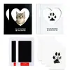 Recuerdo de huella de pata de mascota transfronterizo: Kit desechable, sin lavado, ecológico y sin base de aceite para huellas de patas de mascotas para registrar el crecimiento