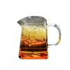 Tetera de Vidrio Espeso con Filtro de Acero Inoxidable, Tetera Cuadrada, Olla para Preparar Té Resistente al Calor, Juego de Té Kung Fu