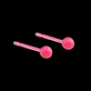 Perforación de oreja arete para dormir sin enganches aretes transparentes con cuentas redondas plástico no alérgico pasador de oreja arete de oreja tipo cerilla mini