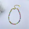 Colar de Pedras Naturais Coloridas Dopamina Nova Corrente de Clavícula Personalidade Temperamento Nicho Chinês Joia de Alta Qualidade