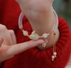 Pulsera de conejo de jade de estilo chino para mujer, hecha a mano, con cuentas, etiqueta de carácter fu, hebilla de anillo de seguridad, pulsera de jade de imitación