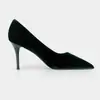 Fábrica de Origem Personalizadas Transfronteiriças Sapatos de Salto Alto Bico Fino para Mulheres com Salto Fino, Adequados para Cheongsam, Sapatos de Casamento de Tira Única