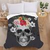 Manta de franela de doble capa con impresión 3D exclusiva transfronteriza, manta para la siesta, manta para la siesta, serie de calaveras, pide al menos una pieza