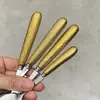 Conjunto de Talheres de Aço Inoxidável com Cabo de Cerâmica Martelado - Jogo de Várias Peças para Mesa, Luxo Leve, Uso Doméstico e em Hotéis - Fabricante Atacado em Estoque