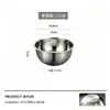 [Genuino de Fábrica] Cuenco Grueso de Acero Inoxidable Grado Alimenticio 304 para Batir Huevos en la Cocina y Cuenco para Lavar Platos en Casa