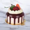 Gao Hong Pastel Redondo Dorado Junta Espesa Bandeja Especial para Hornear Postre Cortar Pastel de Mousse Base para Comida