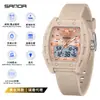 Reloj Juvenil Sanda Doble Zona Horaria Luminoso Multifuncional Unisex Electrónico Moda Tendencia Cronógrafo