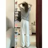 Camiseta fina de dos piezas falsas para mujer, verano casual de algodón con copo de nieve, cuello en V, holgada, adelgazante, versátil, top básico casual de manga corta